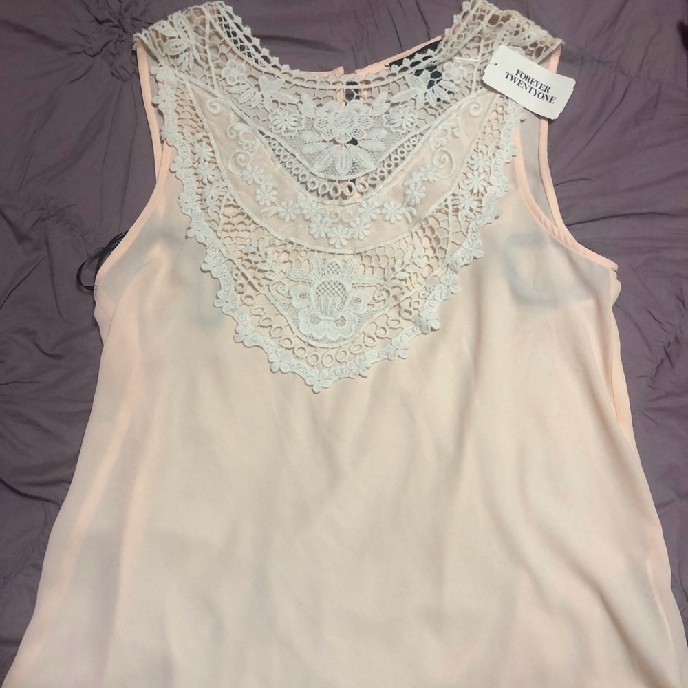 NEW Forever21 Chiffon Lace Top